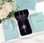 AAA Replica Tiffany And Co Keys Diamonds Necklace - 925 Silver 